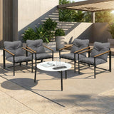 Romana 5pc Outdoor Lounge Sets | Designer Outdoor Table and Chairs Patio Set