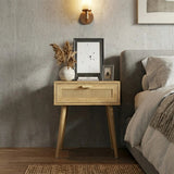 Abruzzi Rattan Modern Bedside Table | Versatile Drawer Nightstand Table