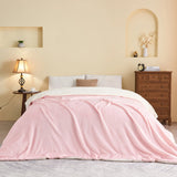 Luxiore Super Warm Soft Mink Flannel Sherpa Fleece Blanket | 480GSM Reversible Two Sided Winter Blanket