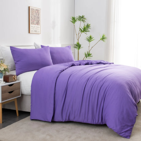 Luxiore 2000TC Breathable Bamboo Blend Quilt Cover Set | Eco Friendly Anti Wrinkle Bamboo Duver Cover Set