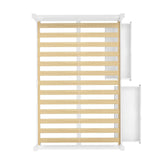 Mila Cottage White Wooden Bed Frame with Storage Draws | Solid Modern Timber Frame with Space Storage Draws