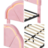 Mermaid Pink Plush Velvet LED Storage Bed | Beautiful Soft Touch LED Headboard 4 Draw Bed Frame