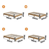 Gio Wooden Platform Bed Base | Minimalistic Sturdy Platform Bed