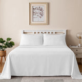 Luxiore 1800TC Super Soft Silky Brushed Microfibre Sheet Set | Luxury Pin Stripe Microfibre Sheets