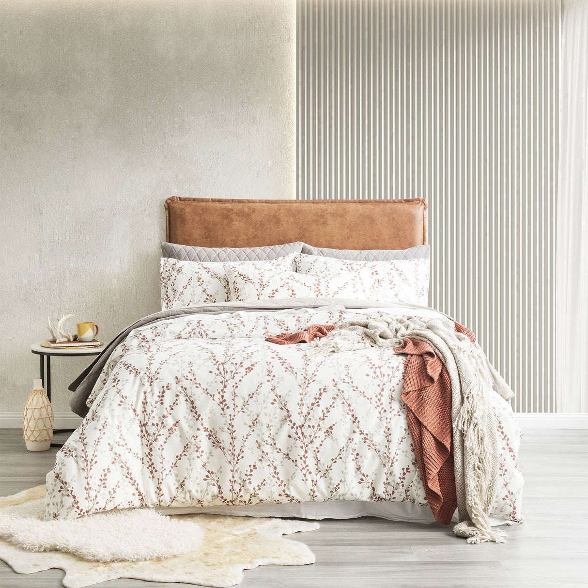 175GSM 100% Egyptian Cotton Flannelette Quilt Cover Set by Park Avenue | Winter Warm Bedding
