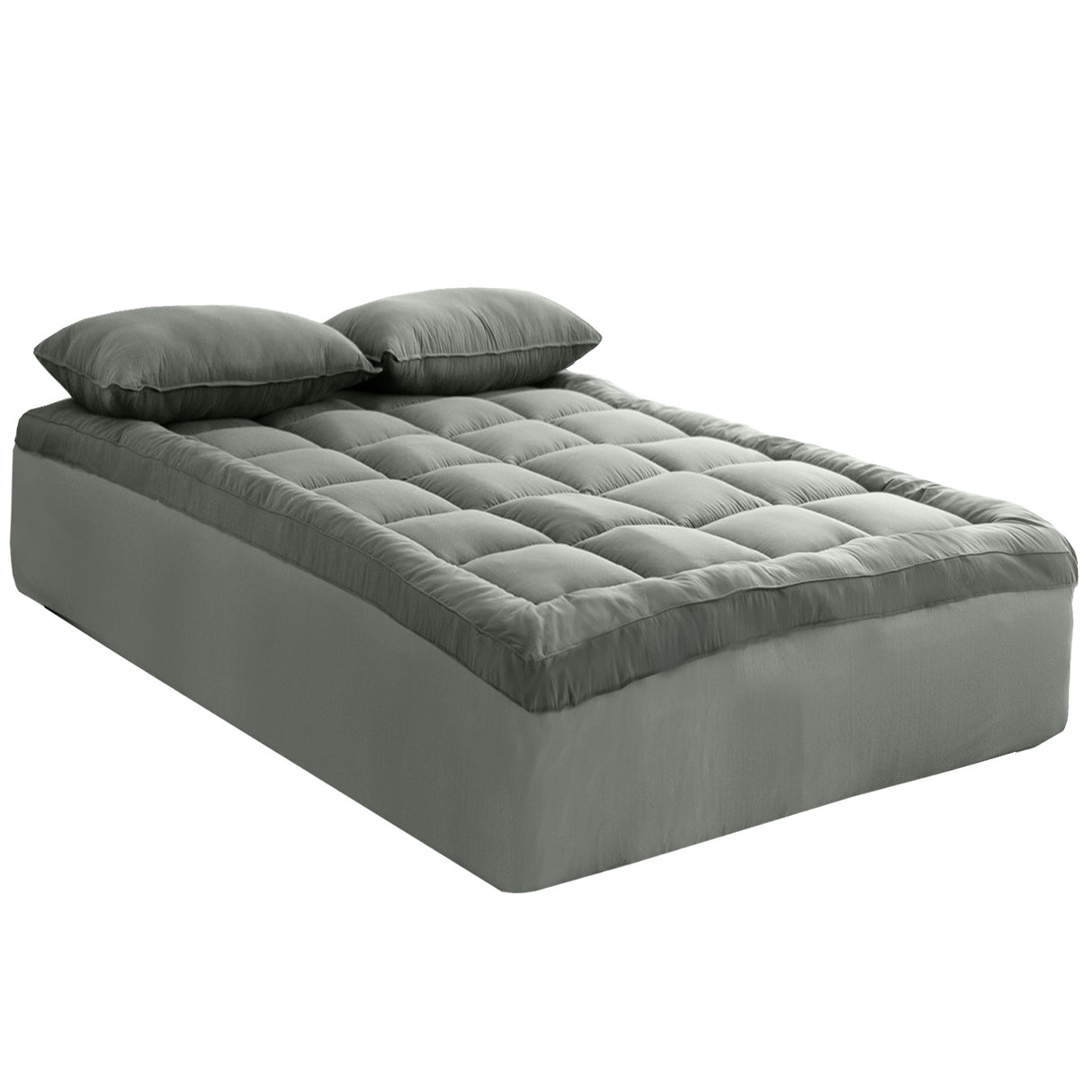 Essenza 800GSM Charcoal Infused Bamboo Blend Topper | Fitted Bamboo Charcoal Luxury Plush Mattress Topper | 5 Sizes