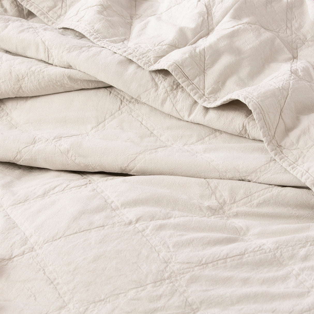 Luxury 3pc Attwood Vintage Stone Washed Cotton Quilted Coverlet Set by Renee Taylor