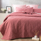 Luxury 3pc Attwood Vintage Stone Washed Cotton Quilted Coverlet Set by Renee Taylor