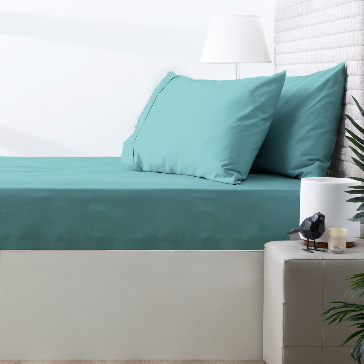 500TC Pure Natural Cotton Fitted Combo Sheet Set by Park Avenue | Pure Cotton Sheets