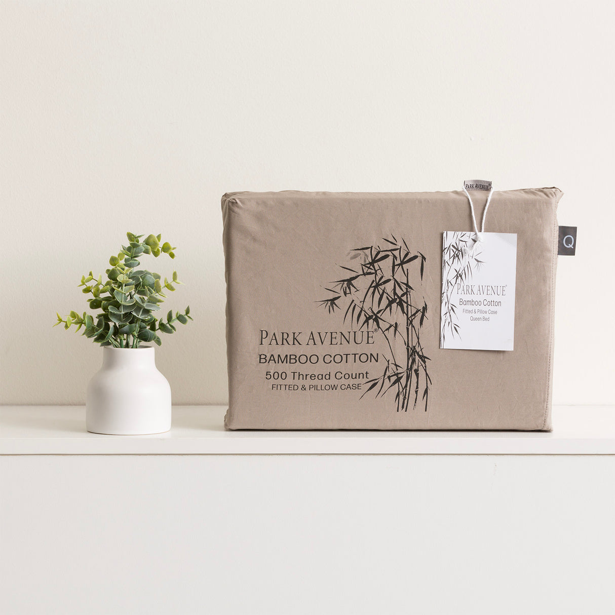 500TC Superior Bamboo Cotton Hotel Quality Fitted Sheet Combo Set by Park Avenue