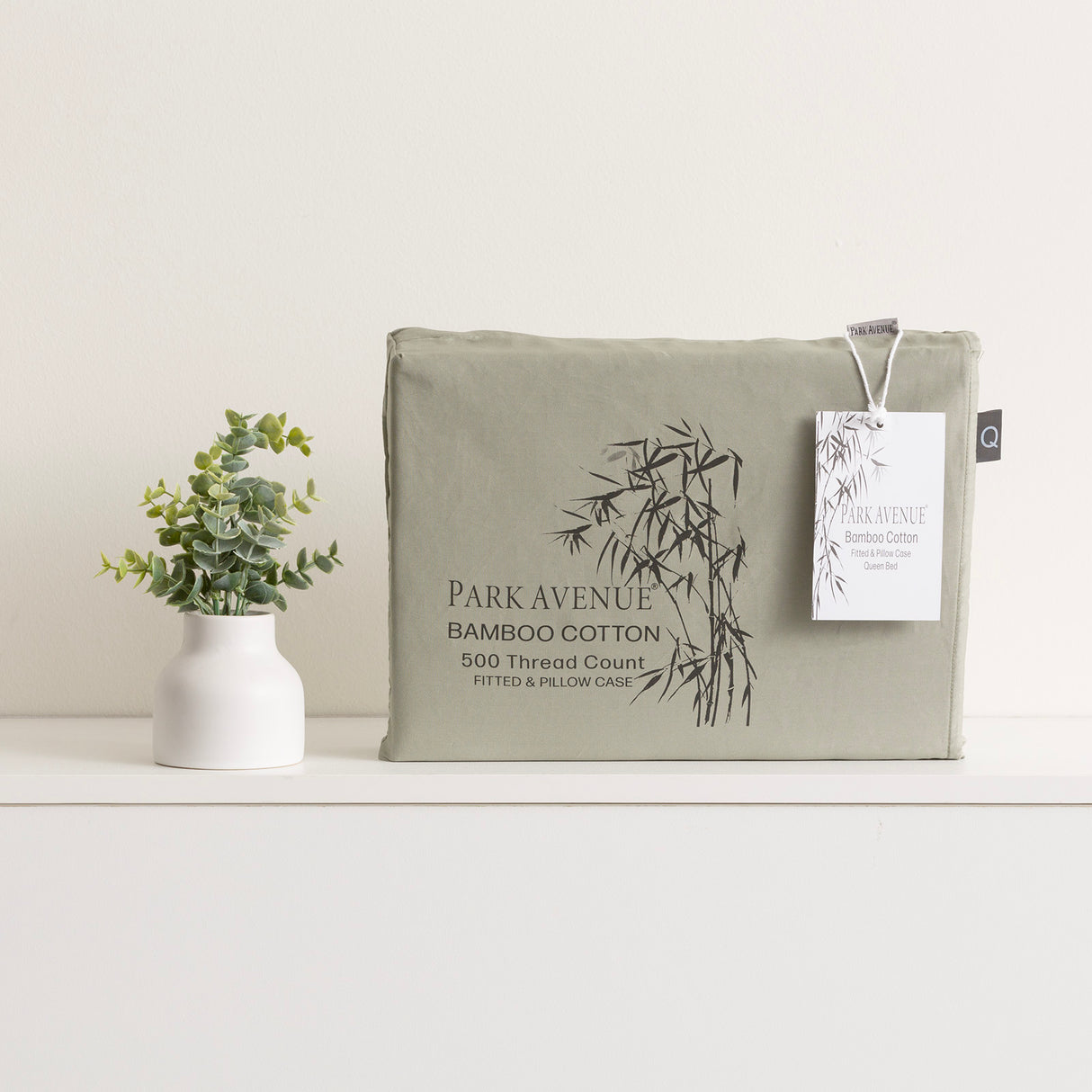 500TC Superior Bamboo Cotton Hotel Quality Fitted Sheet Combo Set by Park Avenue