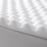 Luxore Deluxe Soft Egg Crate Convoluted Foam Underlay | Soft Foam Mattress Topper Cover