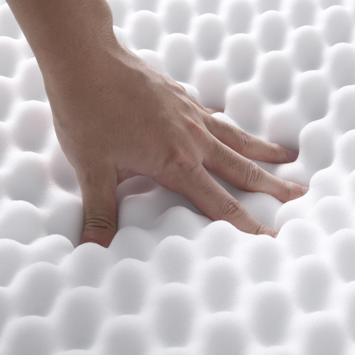 Luxore Deluxe Soft Egg Crate Convoluted Foam Underlay | Soft Foam Mattress Topper Cover