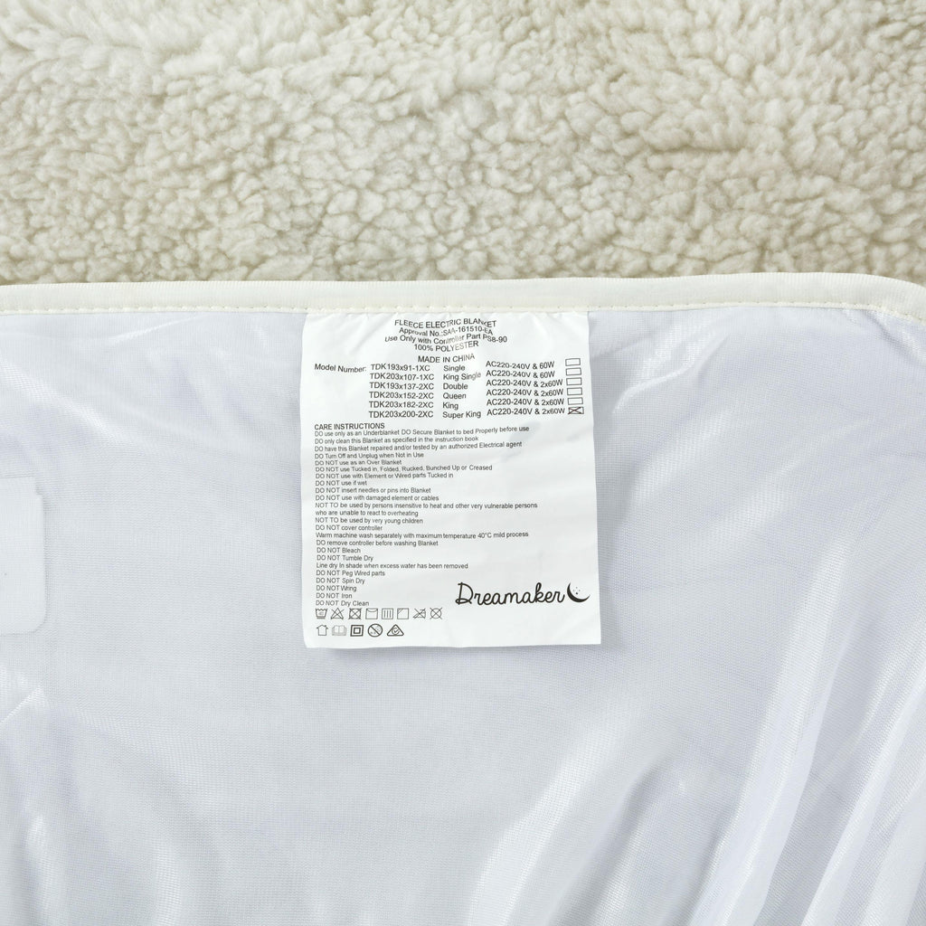 350gsm Fleece Top Electric Blanket - DI Home 