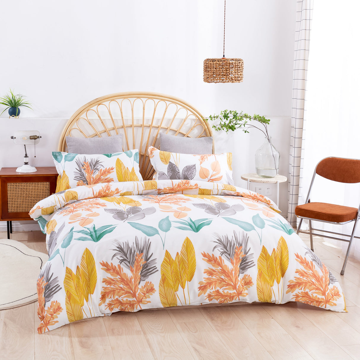 Luxore 250TC Autumn 100% Cotton Sateen Quilt Cover Set
