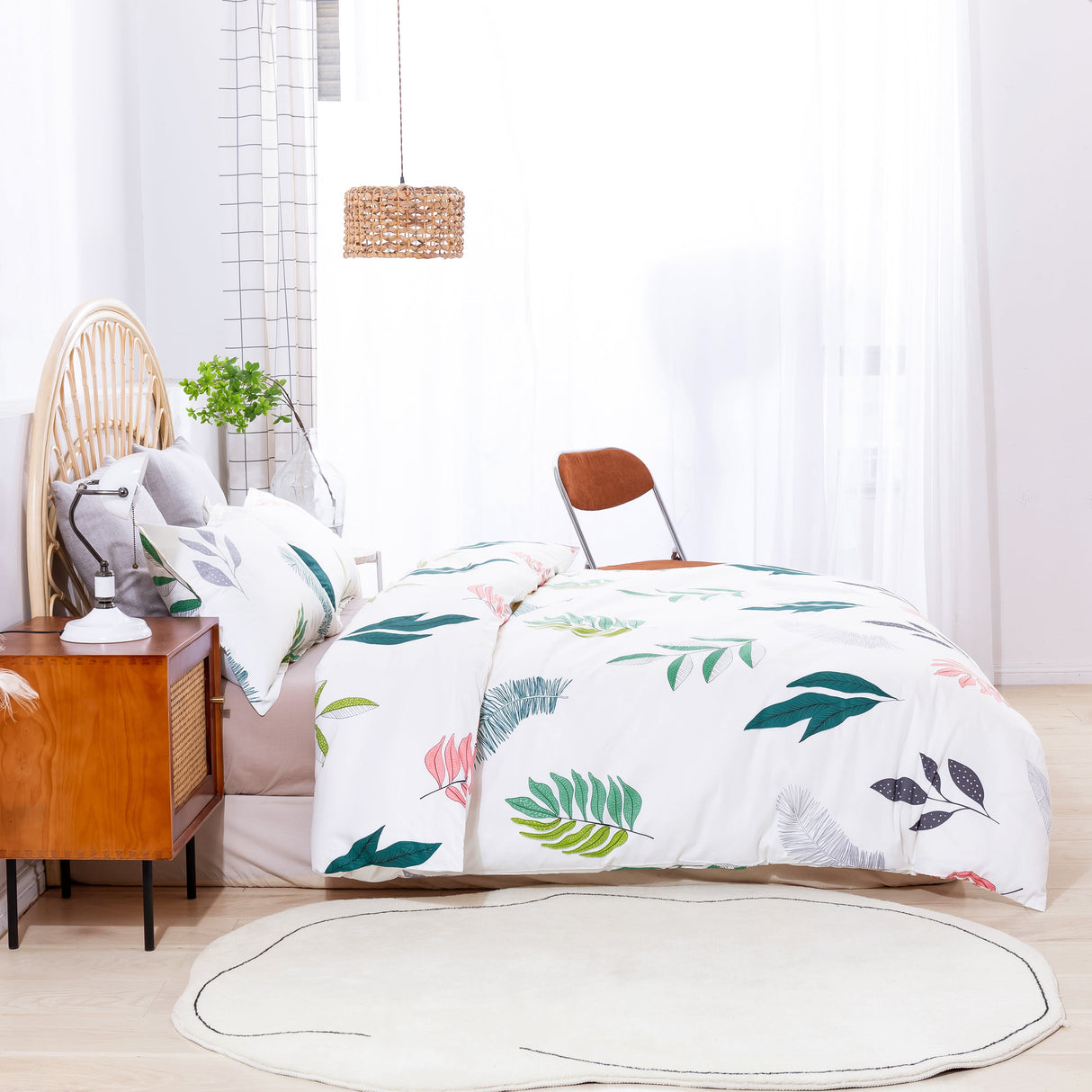 Luxore 250TC Fern 100% Cotton Sateen Quilt Cover Set