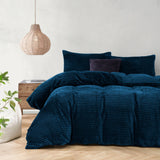 Luxore Warm Embossed Teddy Fleece Quilt Cover Set | Plush Teddy Fleece Duvet Cover Set