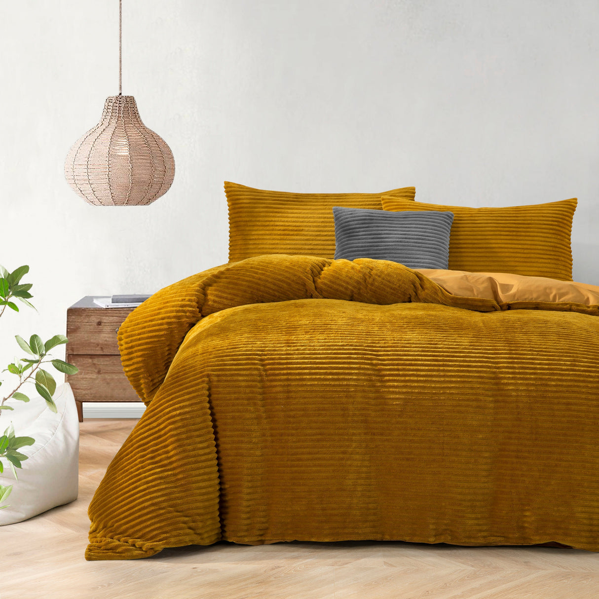 Luxore Warm Embossed Teddy Fleece Quilt Cover Set | Plush Teddy Fleece Duvet Cover Set