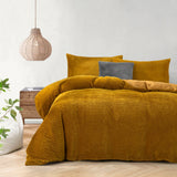 Luxore Warm Embossed Teddy Fleece Quilt Cover Set | Plush Teddy Fleece Duvet Cover Set