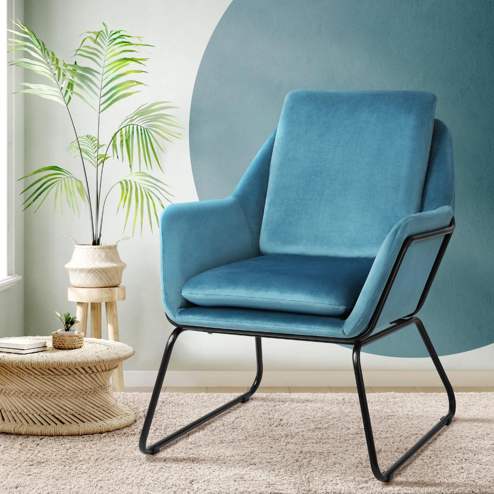 Arto Plush Velvet Upholstered Accent Tub Chair | Plush Sofa Lounge Archamir