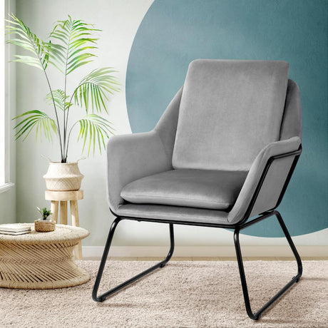 Arto Plush Velvet Upholstered Accent Tub Chair | Plush Sofa Lounge Archamir