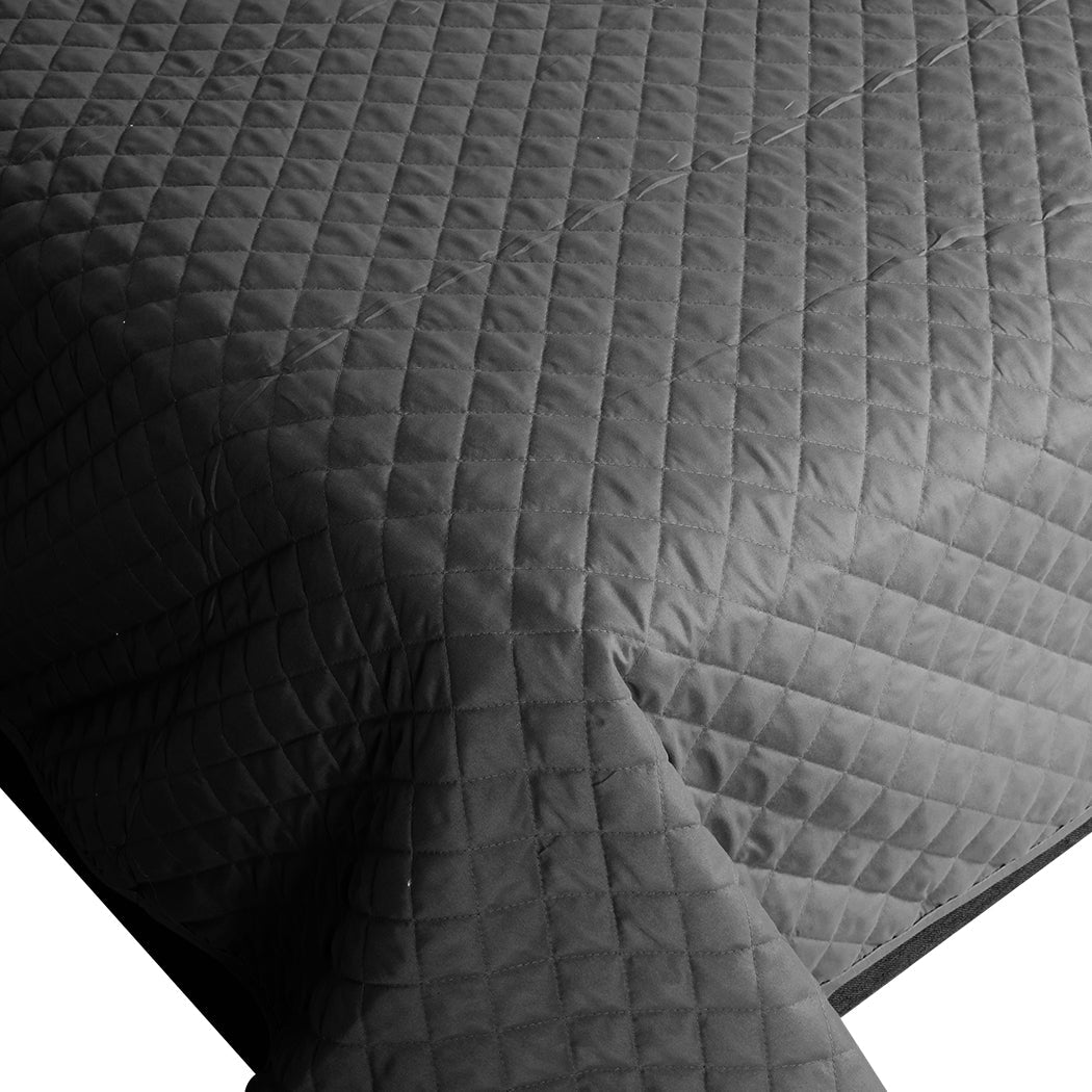 Luxore Diamond Quilted 3pc All Season Coverlet Set | 300GSM Comforter Bedspread Set