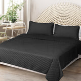 Luxore Diamond Quilted 3pc All Season Coverlet Set | 300GSM Comforter Bedspread Set
