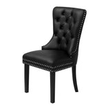 Set of Two Amelia Velet Soft Tufted Dining Chairs | Premium Plush Dining Chairs