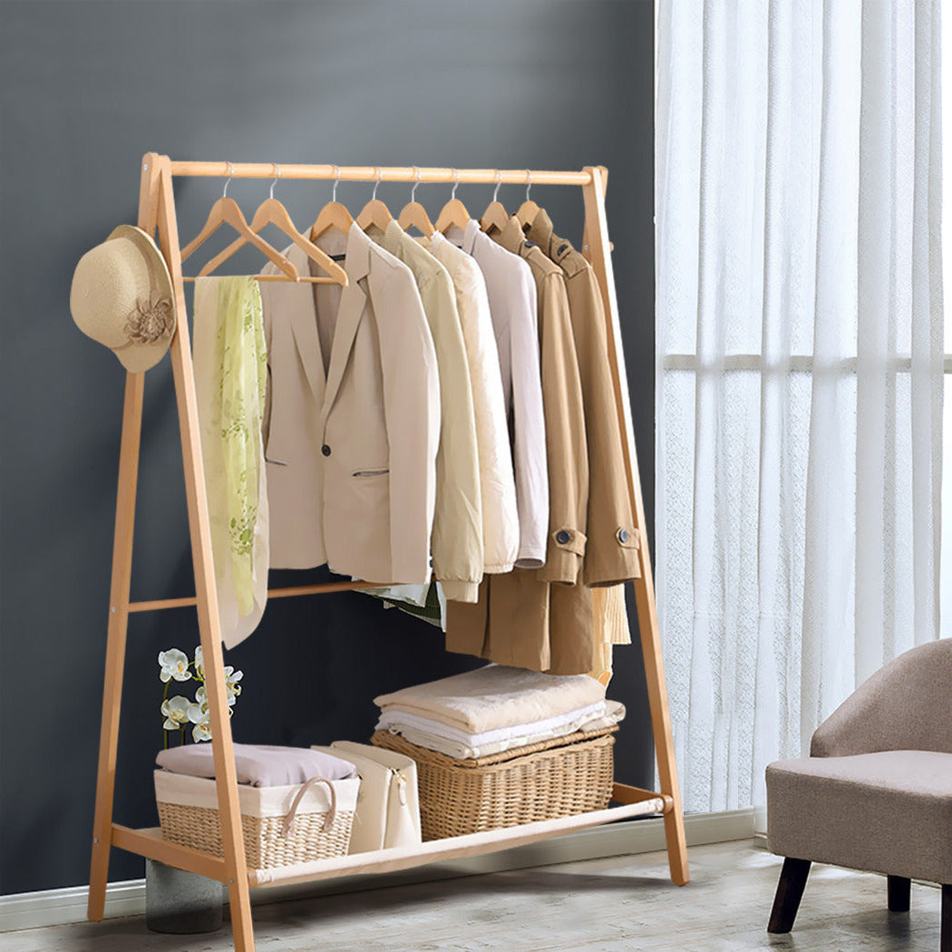 Sorento Two in One Clothes and Shoe Storage Rack | Wooden Multi Purpose Clothes Storage Unit