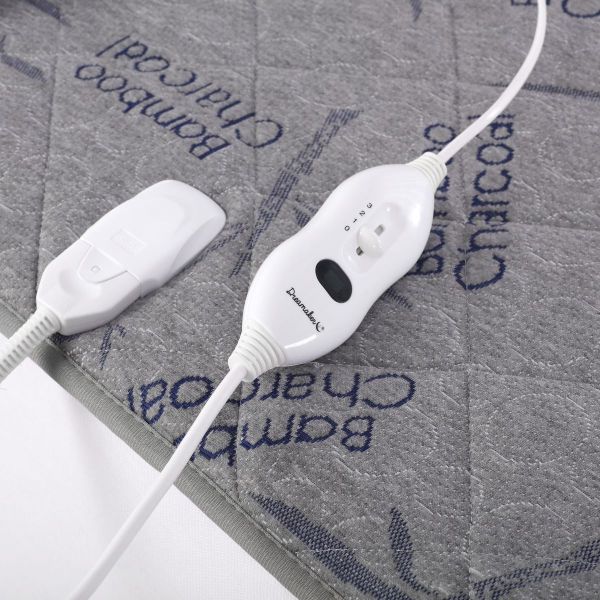 Luxore Premium Bamboo Charcoal Infused Quilted Electric Blanket |Warm Heated Underlay