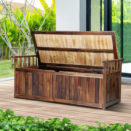 Two in One 200L Outdoor Bench and Storage Box | Wooden Garden Bench by Livsip