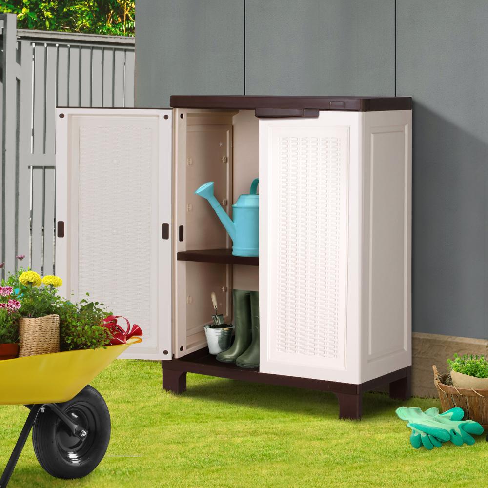Forte Weatherproof Outdoor Storage Cabinet Box | Lockable Garden or Ga ...