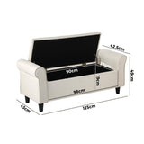 Premium Fabric Two in One Ottoman Storage Bench| Mini Day Bed Blanket Box