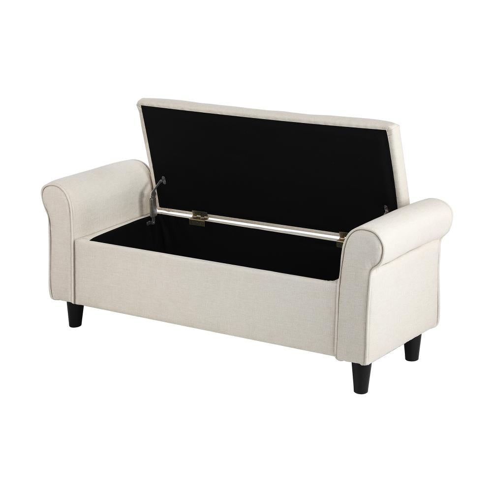 Premium Fabric Two in One Ottoman Storage Bench| Mini Day Bed Blanket Box