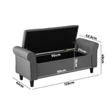 Premium Fabric Two in One Ottoman Storage Bench| Mini Day Bed Blanket Box