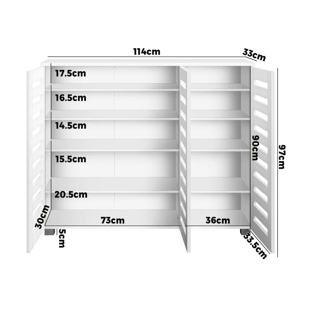 Modern 20-45 Pair Shoe Cabinet | Storage Rack and Organiser | Shoe Storage Organiser by Oikiture