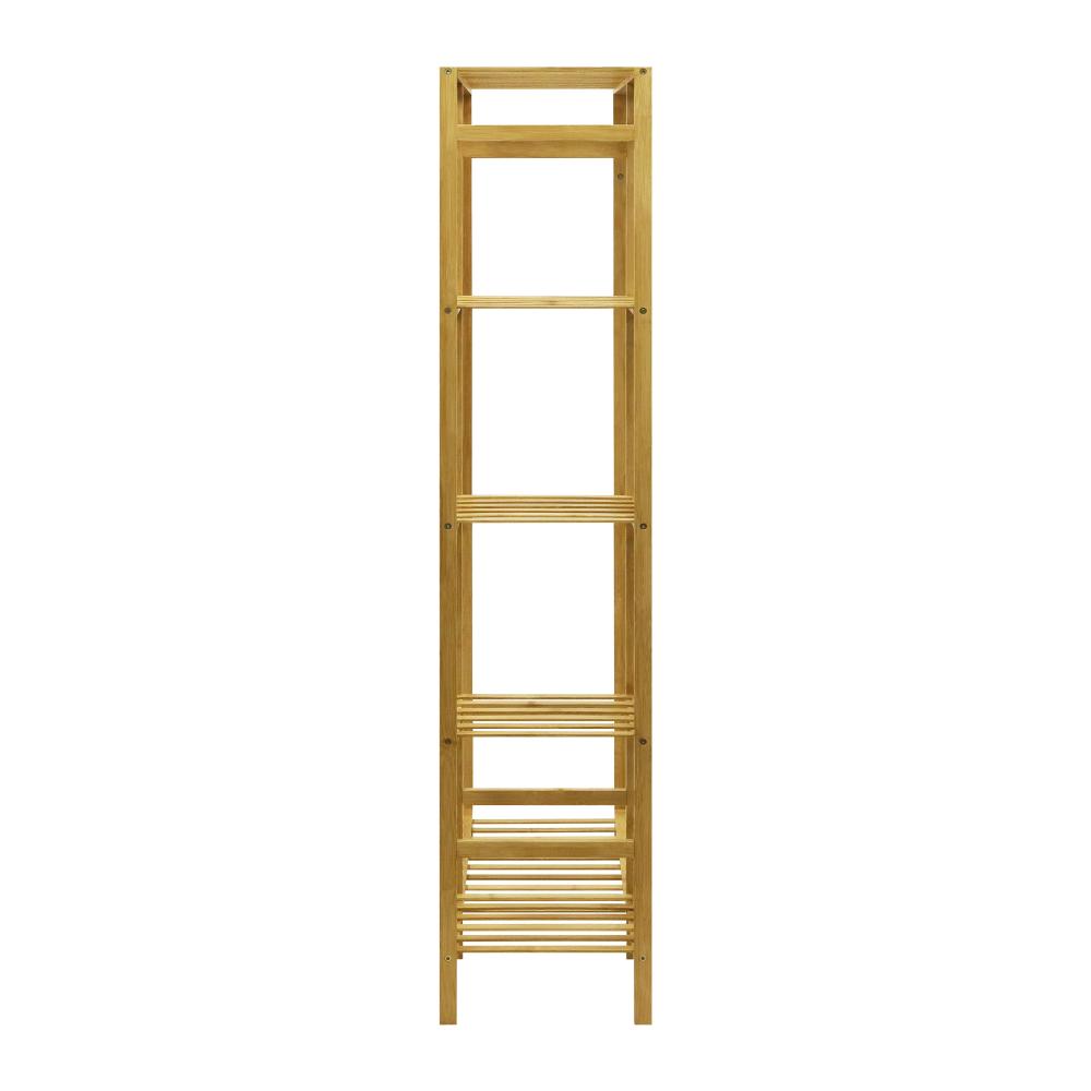 Bamboo Portable Wardrobe Hanging Clothes Rack and Storage Organizer