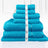 Luxury Kingtex 100% Supreme Cotton Towel Set | 100% Cotton Bath Towel Set | 2 Size Sets - 17 Colours Bath Towels & Washcloths 7 Piece Set / AQUA Ontrendideas Bed and Bath