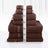 Luxury Kingtex 100% Supreme Cotton Towel Set | 100% Cotton Bath Towel Set | 2 Size Sets - 17 Colours Bath Towels & Washcloths 7 Piece Set / CHOCOLATE Ontrendideas Bed and Bath