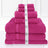 Luxury Kingtex 100% Supreme Cotton Towel Set | 100% Cotton Bath Towel Set | 2 Size Sets - 17 Colours Bath Towels & Washcloths 7 Piece Set / FUCHSIA Ontrendideas Bed and Bath