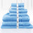 Luxury Kingtex 100% Supreme Cotton Towel Set | 100% Cotton Bath Towel Set | 2 Size Sets - 17 Colours Bath Towels & Washcloths 7 Piece Set / MID BLUE Ontrendideas Bed and Bath