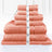 Luxury Kingtex 100% Supreme Cotton Towel Set | 100% Cotton Bath Towel Set | 2 Size Sets - 17 Colours Bath Towels & Washcloths 7 Piece Set / RUST Ontrendideas Bed and Bath
