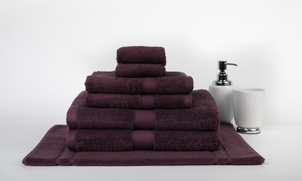 100% Premium Combed Cotton Extra Large Bath Sheet Towel Set | 7 or 14pc Sets | Superior Abosrbance and Size  | 2 Sizes - 30 Colours Bath Towels & Washcloths 7pc Set / Aubergine Ontrendideas Bed and Bath