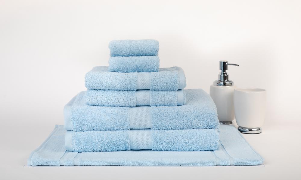 100% Premium Combed Cotton Extra Large Bath Sheet Towel Set | 7 or 14pc Sets | Superior Abosrbance and Size  | 2 Sizes - 30 Colours Bath Towels & Washcloths 7pc Set / Baby Blue Ontrendideas Bed and Bath