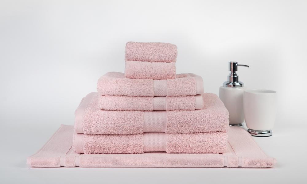 100% Premium Combed Cotton Extra Large Bath Sheet Towel Set | 7 or 14pc Sets | Superior Abosrbance and Size  | 2 Sizes - 30 Colours Bath Towels & Washcloths 7pc Set / Baby Pink Ontrendideas Bed and Bath