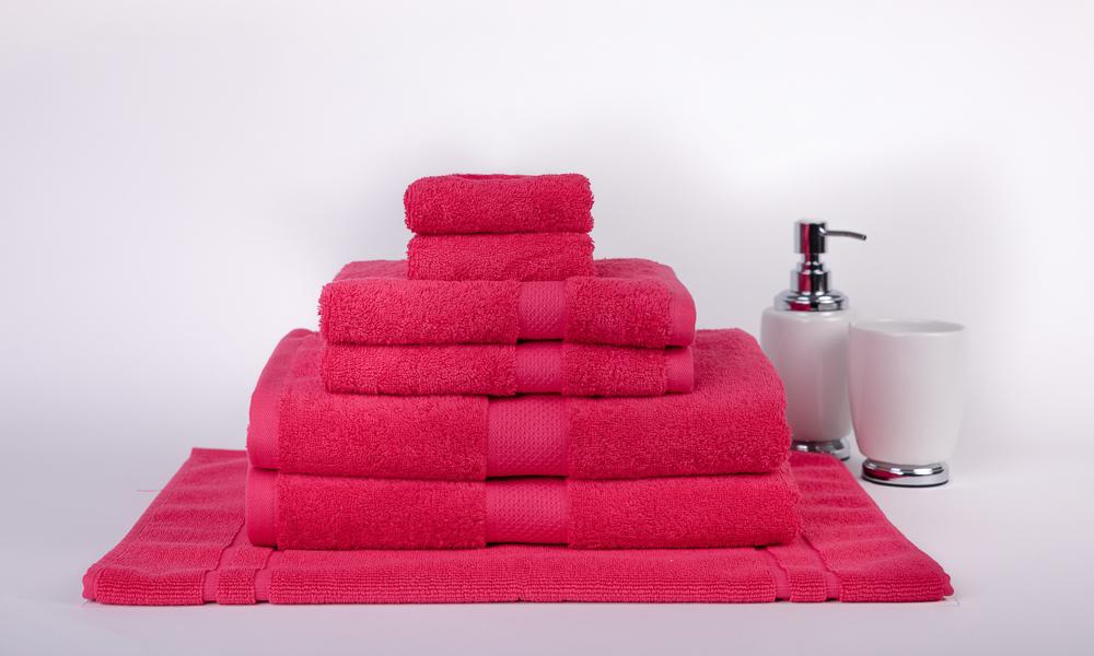 100% Premium Combed Cotton Extra Large Bath Sheet Towel Set | 7 or 14pc Sets | Superior Abosrbance and Size  | 2 Sizes - 30 Colours Bath Towels & Washcloths 7pc Set / Fuschia Ontrendideas Bed and Bath