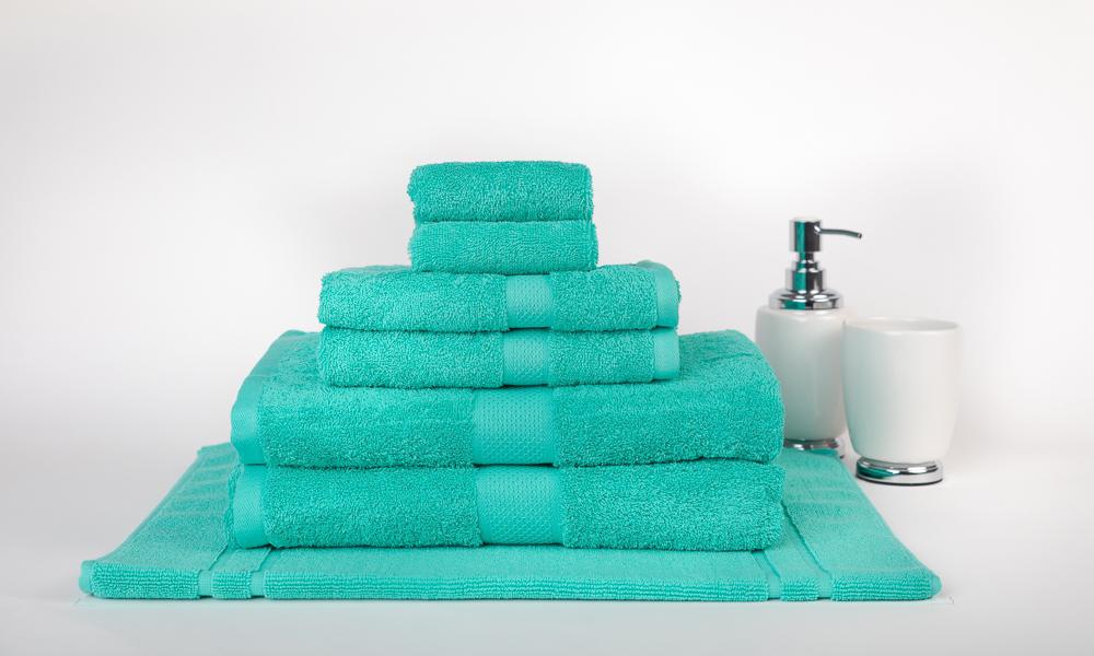 100% Premium Combed Cotton Extra Large Bath Sheet Towel Set | 7 or 14pc Sets | Superior Abosrbance and Size  | 2 Sizes - 30 Colours Bath Towels & Washcloths 7pc Set / Turquoise Ontrendideas Bed and Bath
