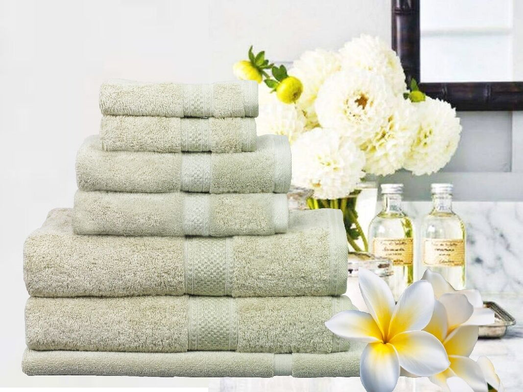 Supreme 100% Egyptian Cotton Towel Set | 7 Or 14pc Set | Luxury Egyptian Towels | Highly soft and Absorbant | 10 Colours Bath Towels & Washcloths 7pc Towel Set / Latte Ontrendideas Bed and Bath