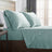 Premium Touch  French Linen Cotton Sheet Set | Luxury Breathable Linen Tencel Sheets | 5 Sizes - 6 Colours Bed Sheets Single / Soft Aqua Ontrendideas Bed and Bath