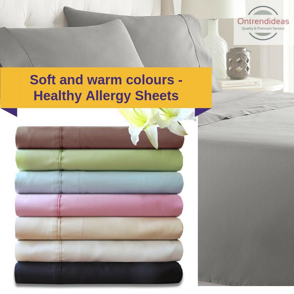 Ultra Soft 400TC 4pc Premium Bamboo Cotton Sheet Set | Healthy Bamboo Sheets | 4 Sizes - 7 Colours Bed Sheets Ontrendideas Bed and Bath